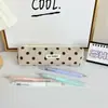 Nuevo Estuche Retro Estampado, Caja de Papelería Estudiante de Pana de Gran Capacidad, Bolsa Interior Portátil de Almacenamiento para Salidas