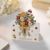 Buquê de presente para o Dia do Professor, cartão com mensagem, bênção, buquê 3D estilo ins, Dia dos Namorados, 8 de Março, Dia 520, Dia das Mães, Dia de Ano Novo