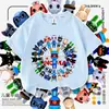 Nova camiseta infantil de manga curta Roblox Animal Hospital, top da moda