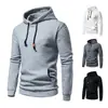 Sudadera Casual Jacquard de Manga Larga con Capucha para Hombre, Talla Europea de Comercio Exterior 2024, Tela de Algodón Acolchado a Cuadros, Amazon