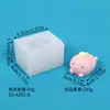 Pingüino de Dibujos Animados Lindo Molde de Silicona 3D Colgante de Joyería DIY Llavero Accesorios para Bolsos Molde de Silicona