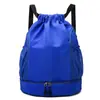 Separación Seco y Húmedo Rayos Bolsa de Baloncesto Tela Oxford Gran Capacidad Mochila Deportiva Bolsa de Fútbol Bolsa de Natación Logo Imprimible