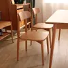 Silla de Comedor Popular Escandinava de Madera Maciza Alemana 2026 Silla de Oficina Roble Silla de Ocio con Respaldo Reposabrazos Respaldo para el Hogar