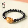 Pulsera HELLOKITTY de madera, hecha a mano, con un lindo gato, rosario original de sándalo, círculo único, estilo pareja.
