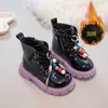 Botas Martin Forradas de Felpa para Niñas 2025 Nuevo Otoño e Invierno Cálidas Gruesas de Algodón Botines Cortos Infantiles Botas de Piel para Niñas Botas de Algodón Engrosadas Modernas