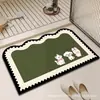 Tapete de piso de lama de diatomáceas, tapete de banheiro absorvente antiderrapante, tapete de entrada de banheiro doméstico, tapete de pé durável para entrada de vaso sanitário