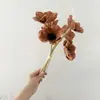 6 Flores de Papoula Artificiais, Flores Artificiais Feitas à Mão, Material de PU, Adereços de Fotografia de Hotel Elegantes, Buquês de Mão