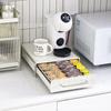 Estante de almacenamiento para cápsulas de café, estante de almacenamiento para cafetera, mesa de viento, estante para barra de agua, caja para bolsitas de té tipo cajón