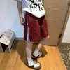 Pantalones Cortos Deportivos de Secado Rápido Estilo Retro Americano para Hombres y Mujeres, Verano Delgados de Tres Rayas Casuales Versátiles Transpirables de Corte Holgado de Cinco Puntos