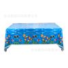 Toalha de Mesa de Alumínio Onda Transfronteiriça Nova Suprimentos para Decoração de Festa na Piscina Infantil Toalha de Mesa de Plástico com Padrão Decorativo de Água do Oceano
