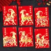 2027 Ano do Carneiro Envelope Vermelho Novo Estilo Criativo Desenho Animado Carneiro Zodíaco Festival da Primavera Envelope de Dinheiro da Sorte Presente de Ano Novo Dinheiro Pequena Bolsa de Envelope Vermelho