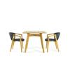 Combinación de sillas de ratán para exterior, teca, para patio, villa, jardín, balcón, comedor sencillo, sala de estar interior, combinación informal de mesa y silla