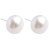 Pendientes de Perla Shijia de Plata Pura 999 para Mujer, Lujo Ligero, Gama Alta, Pendientes Versátiles, Estilo de Nicho de Moda, Amigables con el Oído, No Necesitan Quitarse, Accesorios para Orejas