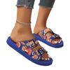 Zapatillas de primavera y verano 2024 de talla grande para mujer, de comercio exterior, de color liso, con doble botonadura, cómodas sandalias casuales europeas y americanas para mujer