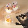 Caja de embalaje para cupcakes, individual, dos tazas, plato para pastel, tarta, postre, mousse, transparente, gruesa, caja para repostería