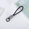 5 Nuevos Llaveros Trenzados de Color Bloqueado Cordón para Teléfono Cuerda Trenzada Corta Creativa Anillo para Llaves Cuerda Colgante Desmontable Anti-Pérdida