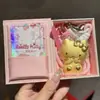 Oro 999 Oro Puro Gato Oro Hola Teléfono Colgante Llavero Regalo para Novia Colgante de Bolsa Kitty
