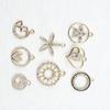 Accesorios DIY de Joyería Estilo Coreano Patrón de Corazón Incrustado con Pedrería Aleación Collar Pulsera Dije Único Pequeño Amuleto Accesorio