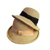 Sombrero de Paja de Verano 2026 para Mujer con Ala Curva, Estilo Francés Hepburn, Elegante Sombrero de Protección Solar, Sombrero de Sol Plegable y Versátil para Playa