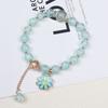 Ins Cristal de Fresa Transfronterizo Tejido a Mano Cristal Color Margarita Verano Nuevo Brazalete Vidrio Rosa Brazalete