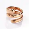 Comercio exterior transfronterizo al por mayor anillo para mujer diseño simple espiral enrollada japonés y coreano sentido de diseño nicho estilo frío pulsera