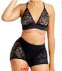 Popular Europeu e Americano Renda Vazada Transparente Push-Up Sutiã com Suspensório Conjunto de Lingerie Sexy Cueca Boxer Sexy