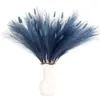 Capim Pampas Azul Marinho 45 Peças 60cm com Caudas de Coelho para Decoração de Vaso | pampas falsos combinados com caudas de coelho macias, Flores Secas Artificiais, Enchimento para Vaso Pequeno, Sem queda, sem rega,