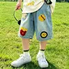 Conjunto de Otoño para Niños 2026 Nuevo Estampado de Dibujos Animados Manga Larga Mezclilla Dos Piezas Conjunto Informal de Moda para Niños Mayores Otoño
