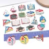 Temporada de Graduación Serie de Artículos Escolares Joyería de Aleación con Goteo de Aceite Accesorios Colgantes para Collares DIY Cadenas para Teléfono Colgantes para Llaves