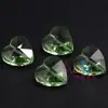 Colgante de cristal al por mayor de 14 mm con forma de corazón, con agujero mediano, artesanía de cristal, accesorios para collares coreanos.