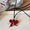 Celebridade da Internet Bolsa de Couro para Troca de Fone de Ouvido Colar de Pescoço Simples Sensação de Alto Padrão Corrente de Lã Moda Colar Versátil Joia
