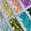 [Serie de cuentas redondas plegadas de 8 mm con brillo] Agujero lateral Lentejuelas de bordado francés de PVC Lentejuelas bordadas Cuentas de color especial