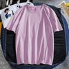 Camiseta de manga curta de verão Camiseta masculina e feminina branca pura solta Camiseta de cor pura Camisa de base interna de meia manga Camiseta para todos os jogos