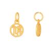 Colgante pequeño Lucky Nafu de oro auténtico de 14 quilates, accesorio para pulsera tejida, collar de cuerda tejida, joyería colgante.