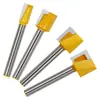 Juego de 12 Brocas Fresadoras de Rebaje con Cuchillas de Doble Filo para Carpintería, Panel de Puerta, Cerradura de Puerta, Cortador de Ojal, Rebaje al Ras, Ranurado, Máquina de Grabado