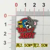 Acessórios para Tamancos DIY Tom e Jerry Flor de Sapato Fivela de Sapato de Borracha Macia Fivela Decorativa Patch para Capa de Celular