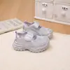 Sandalias Deportivas Medias de Velcro para Niñas Verano Transpirables de Malla Suela Gruesa Zapatos para Niños Pequeños Zapatos Deportivos Casuales