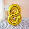 Globo digital de aluminio de 32 pulgadas para cumpleaños de bebés y niños, diseño de accesorios de apertura para escena de habitación dorada y plateada