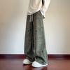 Pantalones Casuales de Pana Holgados y Caídos para Hombre Otoño 2025 Nueva Marca de Moda Pantalones Rectos Anchos