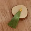 Marcador de Página com Pingente de Borla Espiral de Fio Dourado 8cm Pingente de Leque de Sachê de Borla de Poliéster Borla