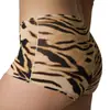 Pantaloncillos tipo boxer sin costuras para mujer estilo Kardashian transfronterizos europeos y americanos con estampado de leopardo, de cintura media, sexys, cómodos y transpirables