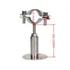 Abrazadera de Tubo Ajustable de Acero Inoxidable 304 con Base, Soporte Telescópico para Tubo, Soporte para Tubo, Abrazadera de Tubo, Sujetador de Tubo
