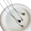 2026 Nuevo Estilo Collar Deslizante de Piedra Ojo de Tigre, Cadena Larga para Suéter de Mujer, Accesorio de Lujo Ligero de Nicho, No se Desvanece