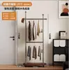 Cabideiro de Metal para Uso Doméstico, Cabide Simples de Chão para Quarto, Sala de Estar, Hall de Entrada, Pequeno Rack de Armazenamento Móvel