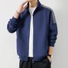 Jaqueta masculina de qualidade, casaco cardigan sem capuz masculino, suéter com zíper masculino, esportivo solto, casual, top para todos os jogos, masculino