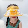 Chapéu de Sol com Ventilador para Crianças de Verão Popular na Internet Aba Larga Chapéu de Sol com Ventilador de Verão Proteção UV Desenho Animado Chapéu de Sol Aba Feminina