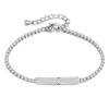 Pulsera de Acero Inoxidable para Mujer de Estilo Francés, Nicho de Lujo Ligero, Alta Gama, Micro-incrustada con Zirconias, Moda Nicho INS, Combinable con todo