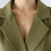 Seattle Coreano Sencillo Versátil Nicho Ins Cuentas de la Suerte Collar Simple y Doble Transfronterizo Acero de Titanio Joyería No se Desvanece Lote