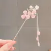 Clássico Magnólia Orquídea Hanfu Antigo Hairpin Placa Cabelo Chinês Cheongsam Step Tassel Hairpin High-end Acessórios para o cabelo