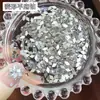 Atacado Mini Rombo Branco Fundo Plano Diamante Joia para Nail Art Popular DIY Floco de Neve Diamante Decorativo de Unha Usável
